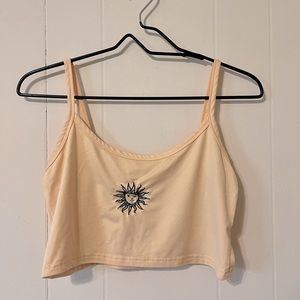 Romwe Sun Cropped Tank